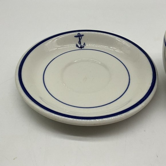 Shenango Vtg Navy China Restaurant Ware Includes Cup and Saucer and Small Bowl - Picture 14 of 16